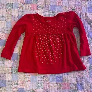 Red Long Sleeve Kids Top